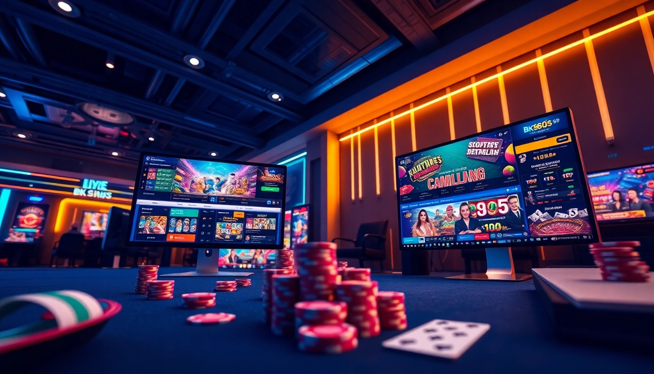 Experience the excitement of bk860s.com with an engaging online gaming platform showcasing vibrant casino elements.