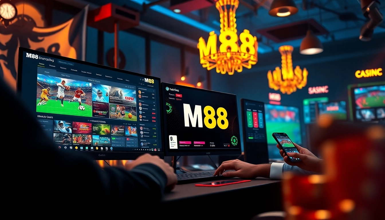 Experience the excitement of live gaming at m88.com.mx with players enjoying sports betting and casino games.